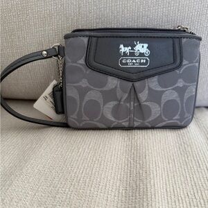 Gray Coach Wristlet from the Signature Collection